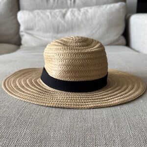 Madewell Packable Straw Hat with Black Band